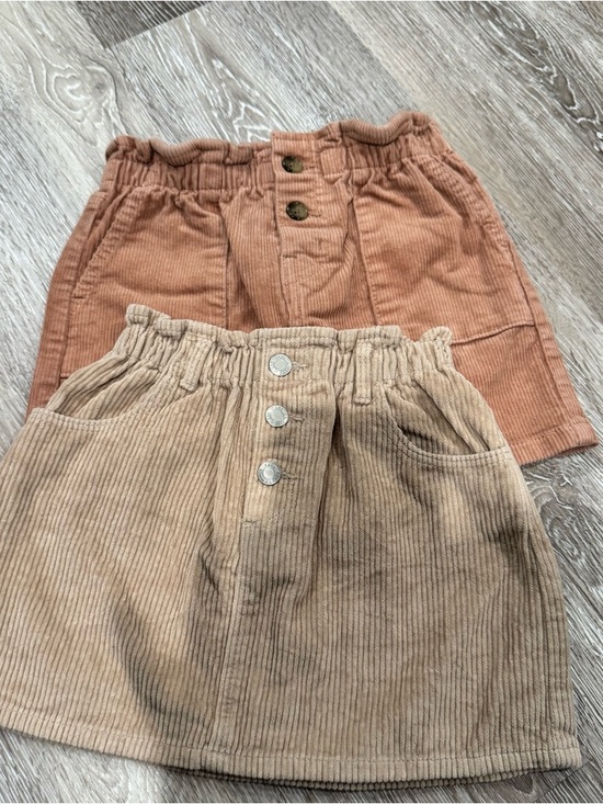 Zara Other - Zara & H&M 💖 Girls Corduroy Skirt Duo in Rust and Tan